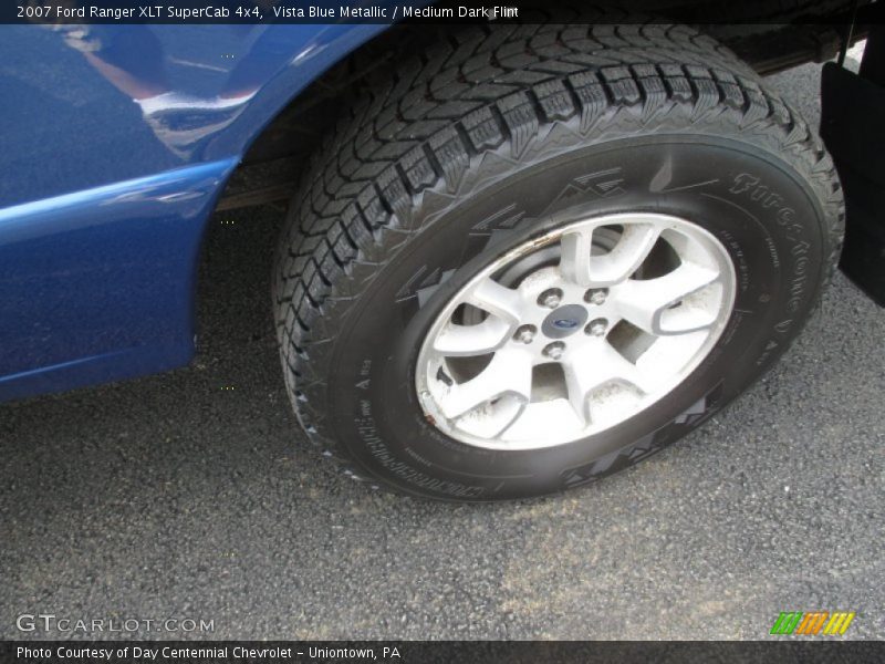 Vista Blue Metallic / Medium Dark Flint 2007 Ford Ranger XLT SuperCab 4x4