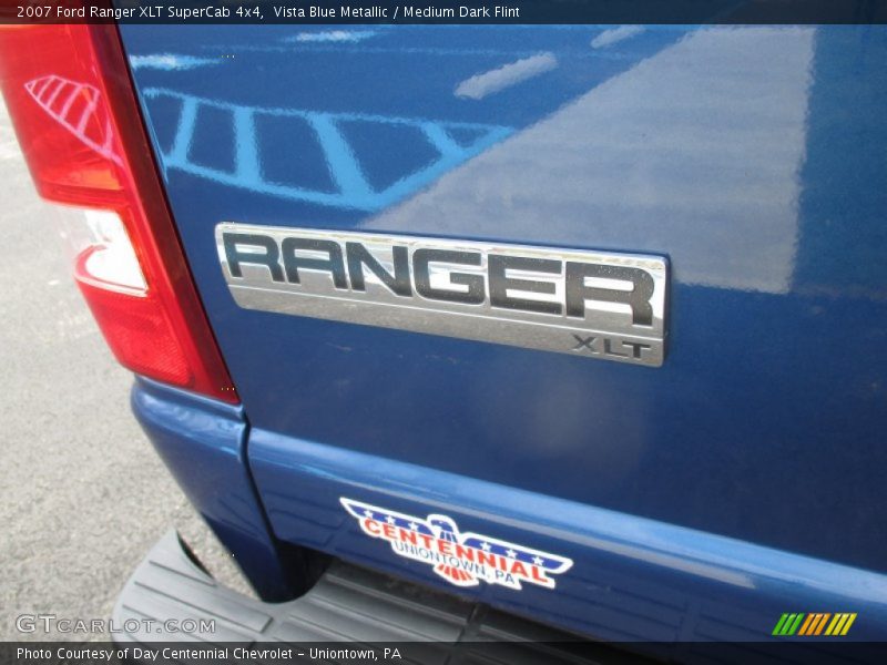 Vista Blue Metallic / Medium Dark Flint 2007 Ford Ranger XLT SuperCab 4x4