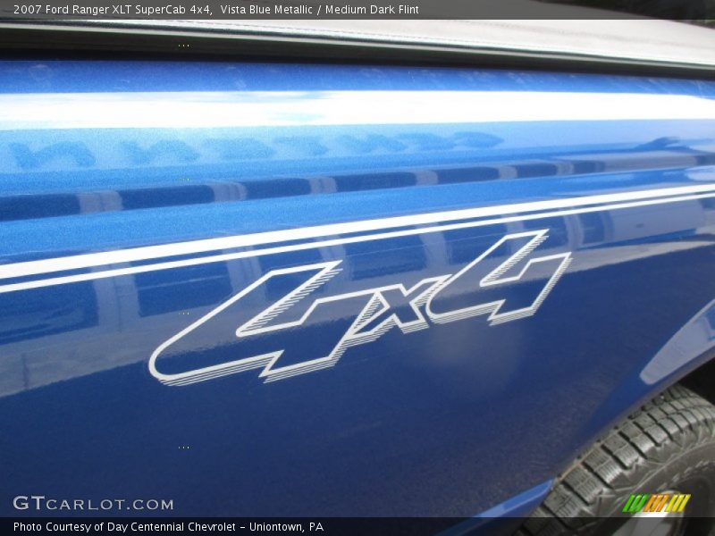 Vista Blue Metallic / Medium Dark Flint 2007 Ford Ranger XLT SuperCab 4x4