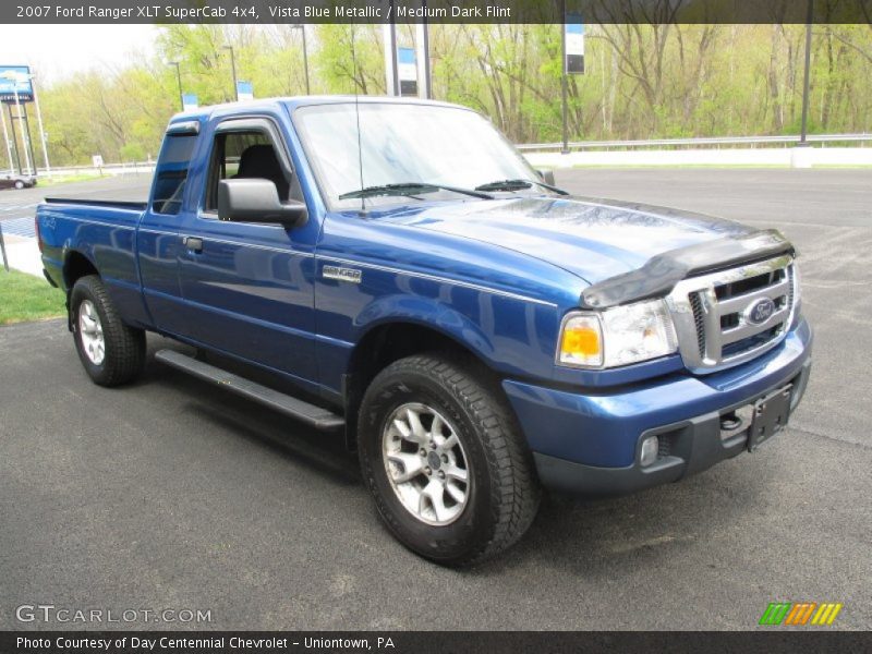 Vista Blue Metallic / Medium Dark Flint 2007 Ford Ranger XLT SuperCab 4x4