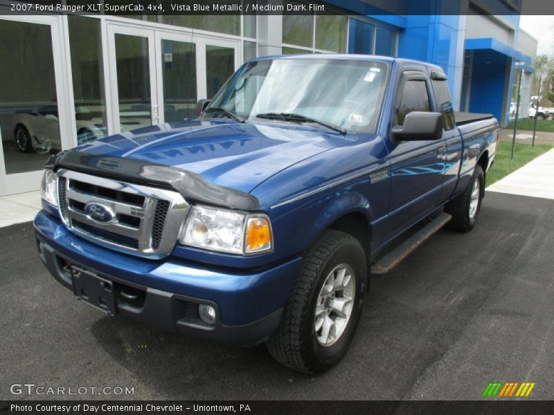 Vista Blue Metallic / Medium Dark Flint 2007 Ford Ranger XLT SuperCab 4x4