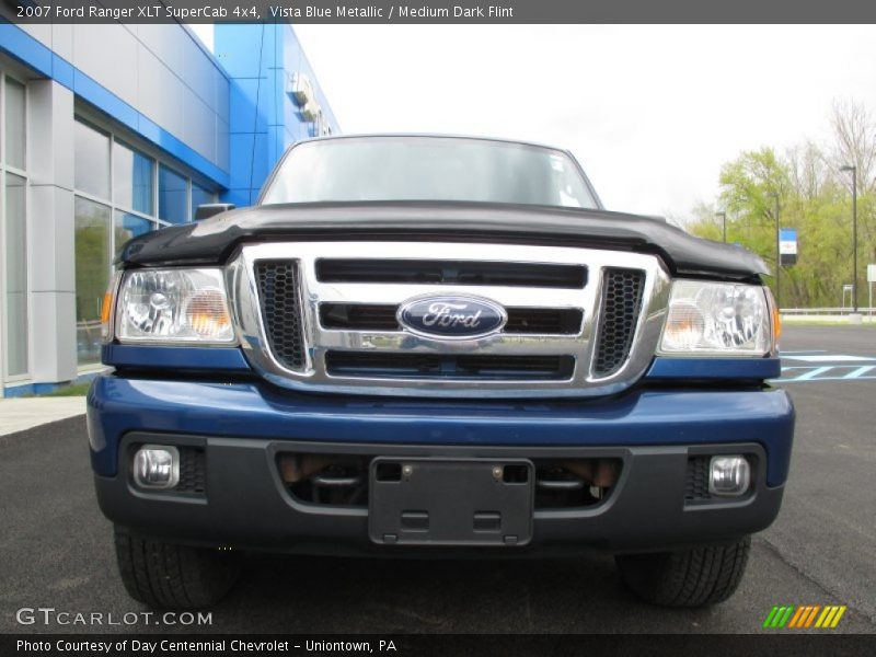 Vista Blue Metallic / Medium Dark Flint 2007 Ford Ranger XLT SuperCab 4x4