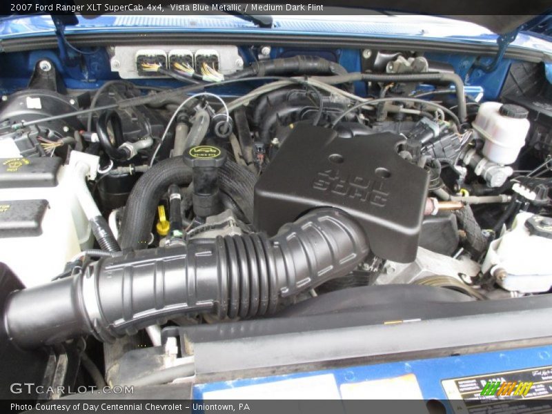Vista Blue Metallic / Medium Dark Flint 2007 Ford Ranger XLT SuperCab 4x4