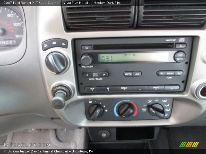 Vista Blue Metallic / Medium Dark Flint 2007 Ford Ranger XLT SuperCab 4x4