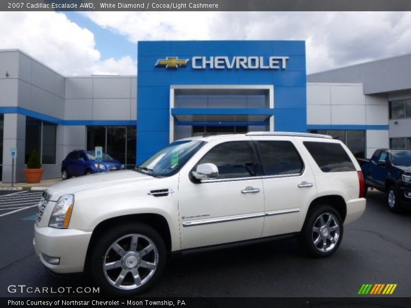 White Diamond / Cocoa/Light Cashmere 2007 Cadillac Escalade AWD