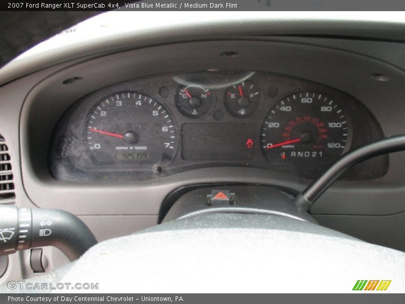 Vista Blue Metallic / Medium Dark Flint 2007 Ford Ranger XLT SuperCab 4x4