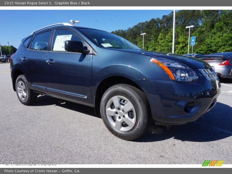 Graphite Blue / Black 2015 Nissan Rogue Select S