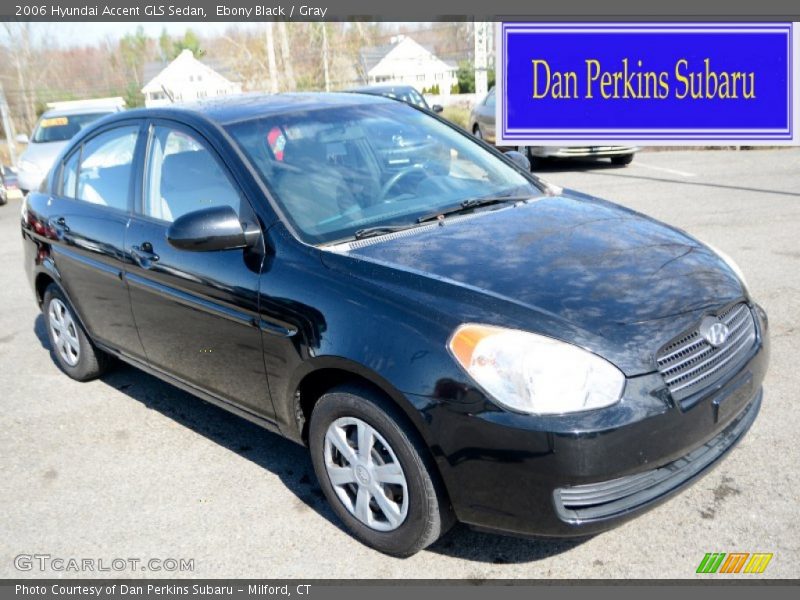 Ebony Black / Gray 2006 Hyundai Accent GLS Sedan