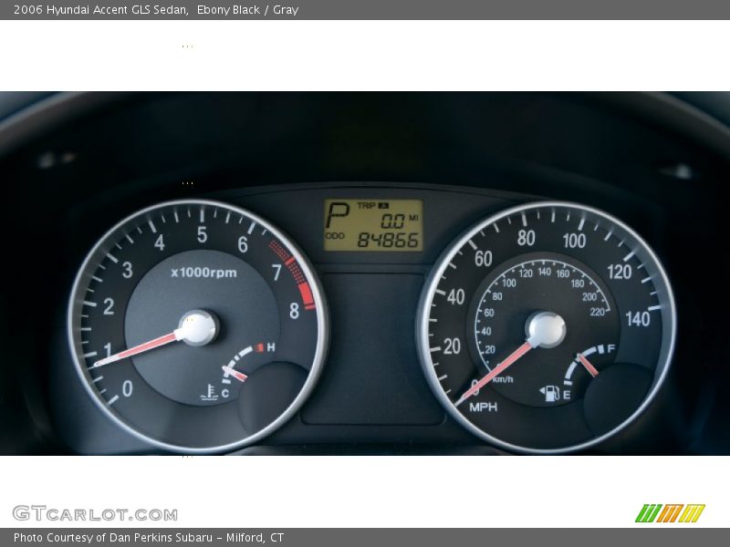 Ebony Black / Gray 2006 Hyundai Accent GLS Sedan