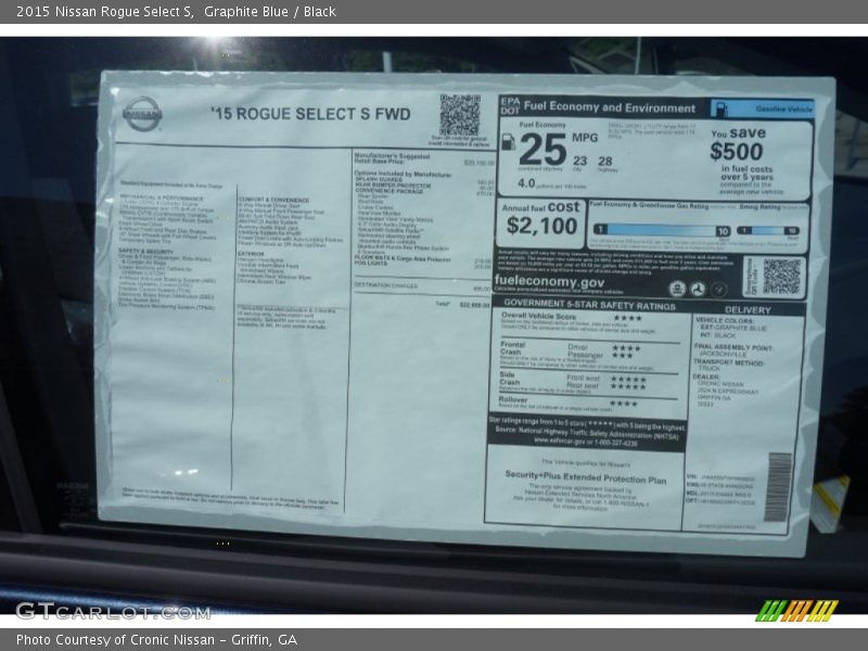  2015 Rogue Select S Window Sticker