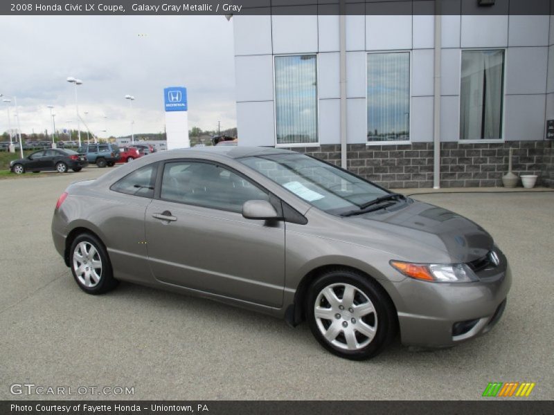 Galaxy Gray Metallic / Gray 2008 Honda Civic LX Coupe