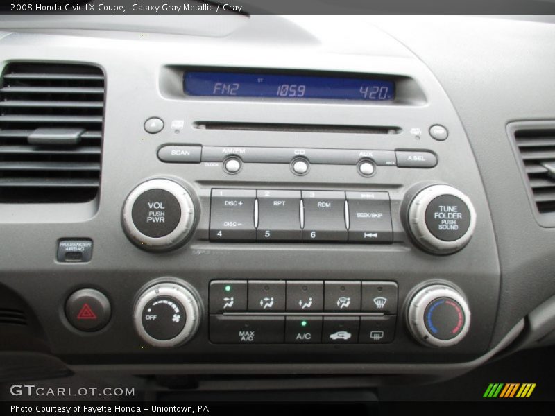 Galaxy Gray Metallic / Gray 2008 Honda Civic LX Coupe