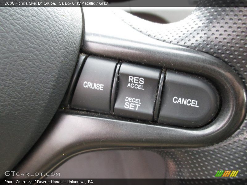 Galaxy Gray Metallic / Gray 2008 Honda Civic LX Coupe
