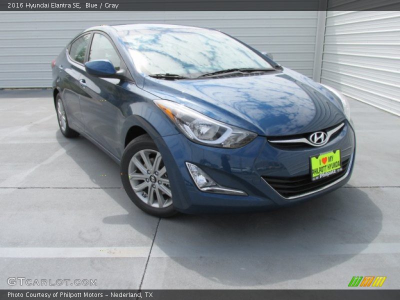 Blue / Gray 2016 Hyundai Elantra SE