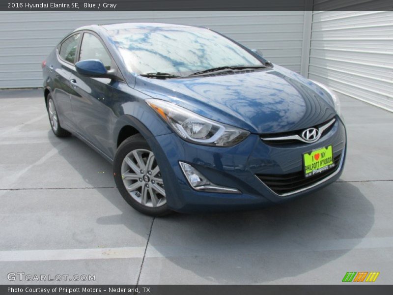 Blue / Gray 2016 Hyundai Elantra SE
