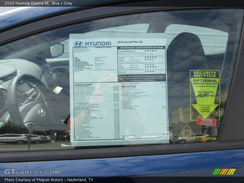 Blue / Gray 2016 Hyundai Elantra SE