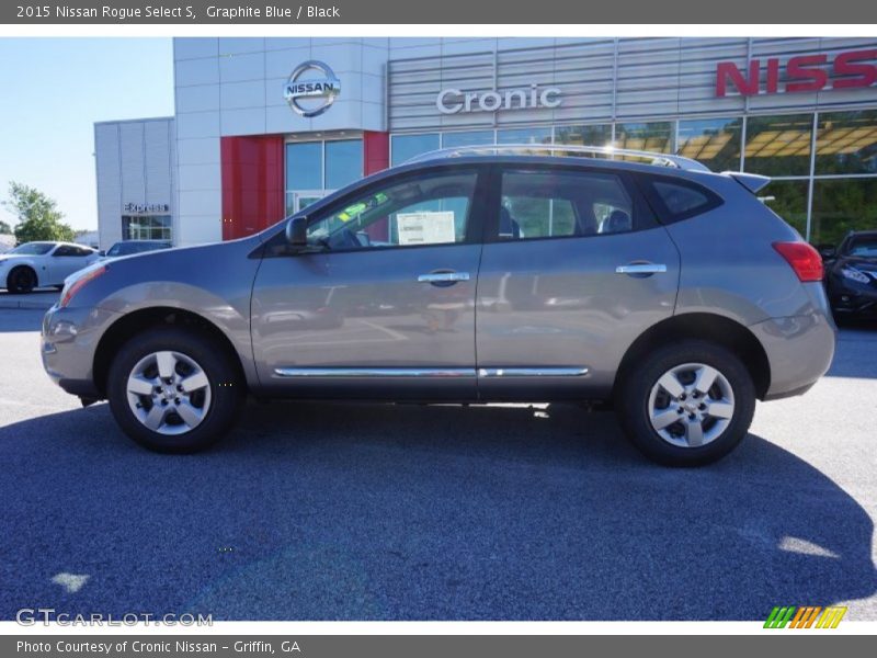 Graphite Blue / Black 2015 Nissan Rogue Select S