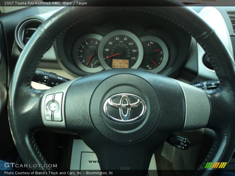 Black / Taupe 2007 Toyota RAV4 Limited 4WD