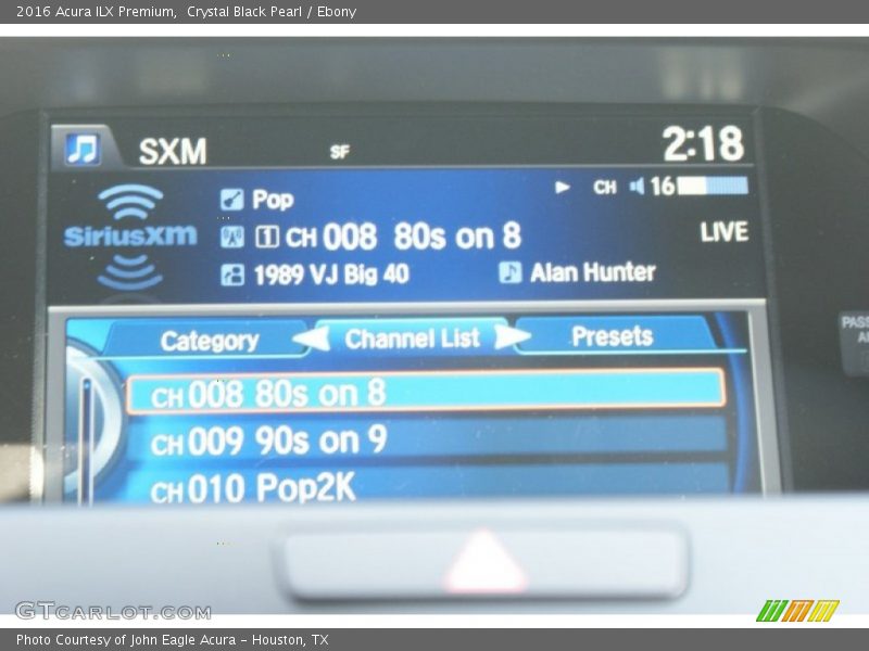 Crystal Black Pearl / Ebony 2016 Acura ILX Premium