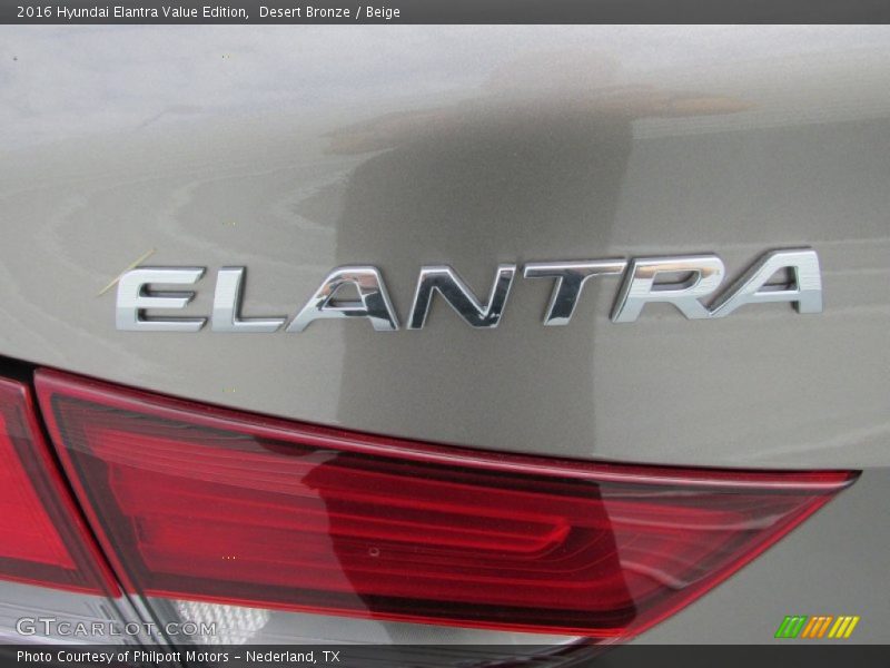Desert Bronze / Beige 2016 Hyundai Elantra Value Edition