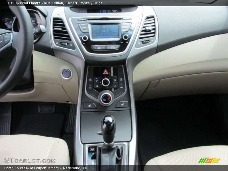 Desert Bronze / Beige 2016 Hyundai Elantra Value Edition