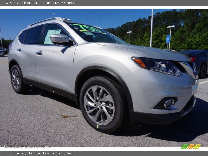 Brilliant Silver / Charcoal 2015 Nissan Rogue SL