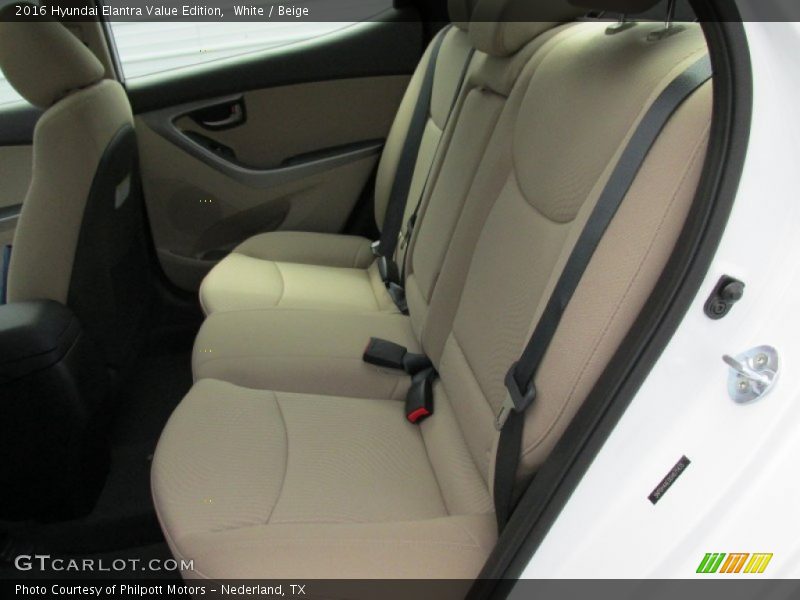 White / Beige 2016 Hyundai Elantra Value Edition