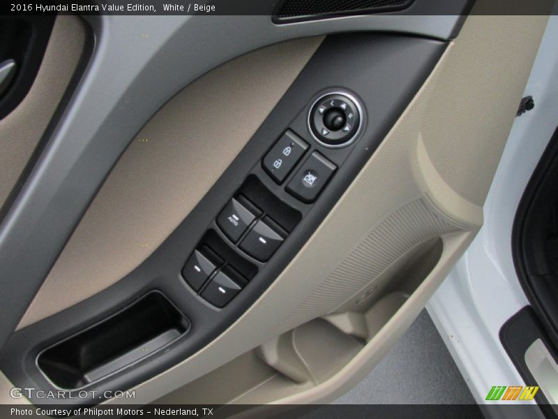 White / Beige 2016 Hyundai Elantra Value Edition