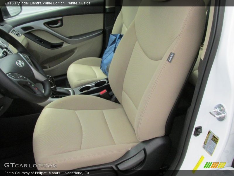  2016 Elantra Value Edition Beige Interior