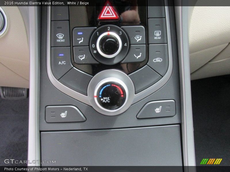 White / Beige 2016 Hyundai Elantra Value Edition