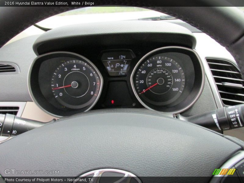 White / Beige 2016 Hyundai Elantra Value Edition