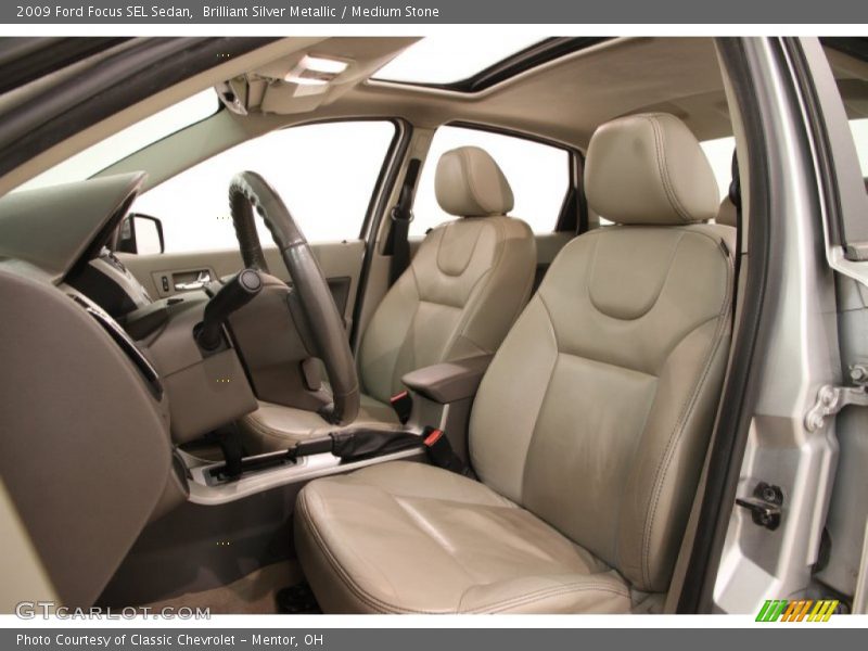 Brilliant Silver Metallic / Medium Stone 2009 Ford Focus SEL Sedan