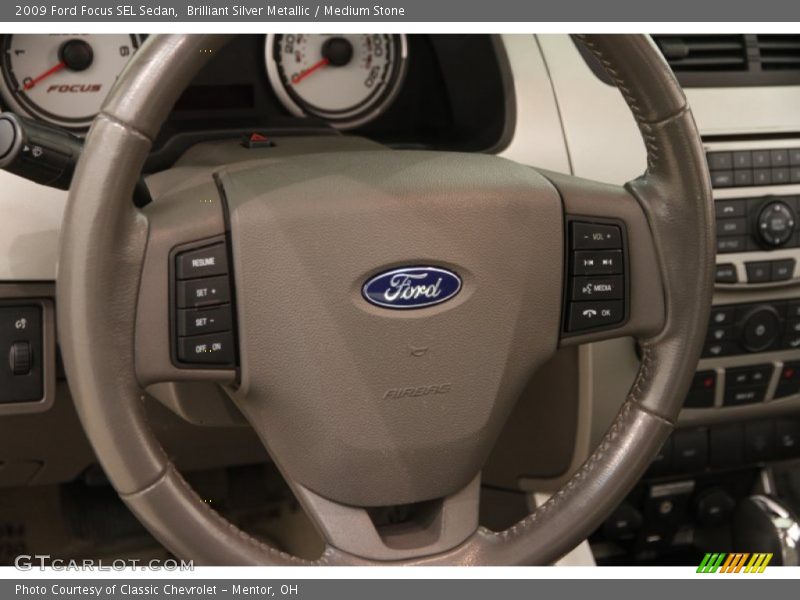 Brilliant Silver Metallic / Medium Stone 2009 Ford Focus SEL Sedan