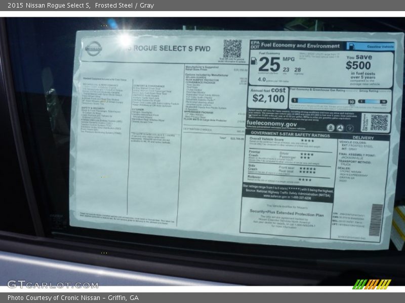  2015 Rogue Select S Window Sticker