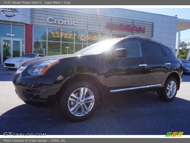 Super Black / Gray 2015 Nissan Rogue Select S
