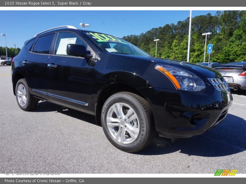 Super Black / Gray 2015 Nissan Rogue Select S