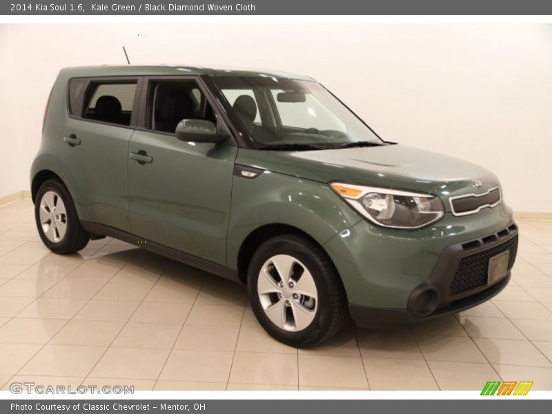 Kale Green / Black Diamond Woven Cloth 2014 Kia Soul 1.6