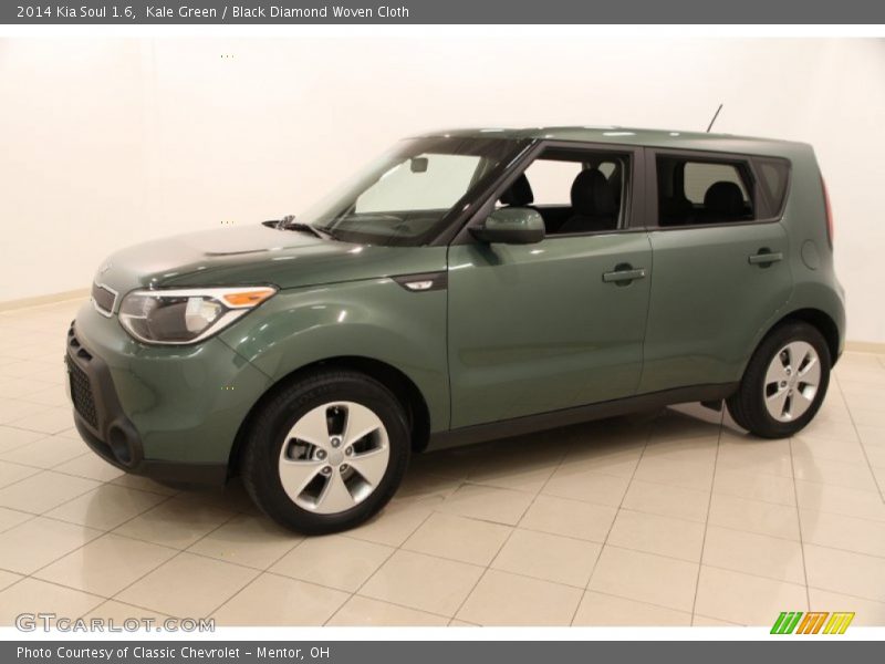 Kale Green / Black Diamond Woven Cloth 2014 Kia Soul 1.6