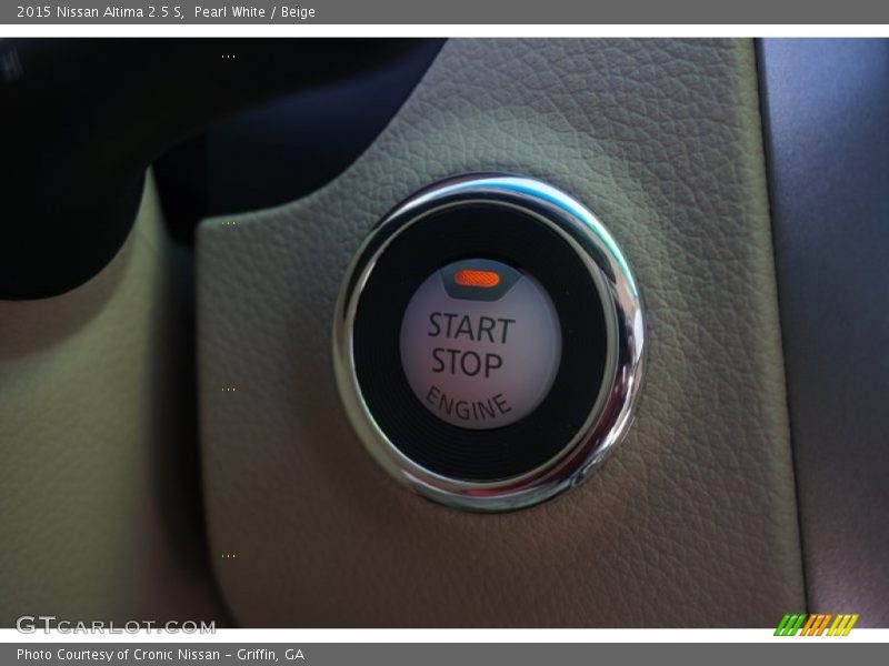 Pearl White / Beige 2015 Nissan Altima 2.5 S