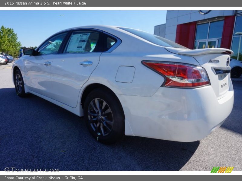 Pearl White / Beige 2015 Nissan Altima 2.5 S