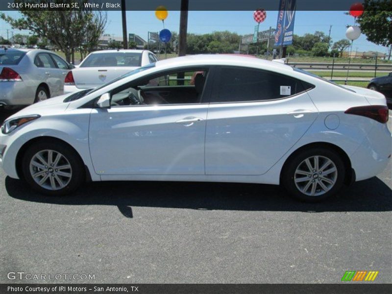 White / Black 2016 Hyundai Elantra SE
