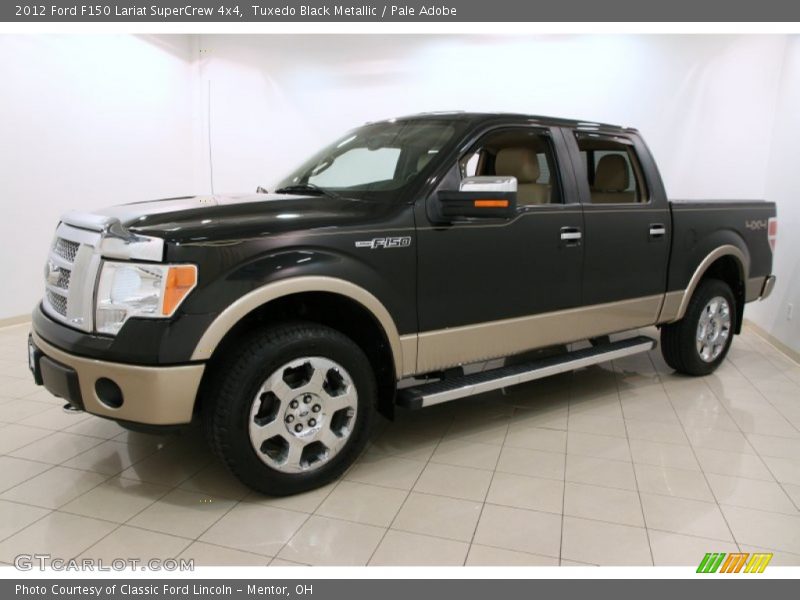 Tuxedo Black Metallic / Pale Adobe 2012 Ford F150 Lariat SuperCrew 4x4