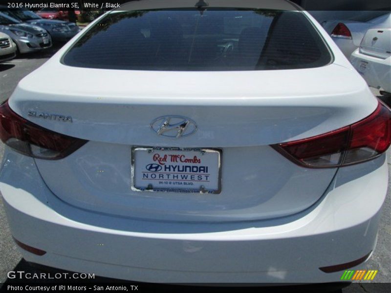 White / Black 2016 Hyundai Elantra SE