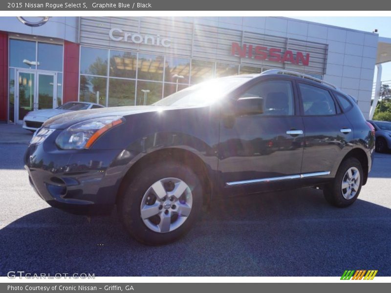 Graphite Blue / Black 2015 Nissan Rogue Select S