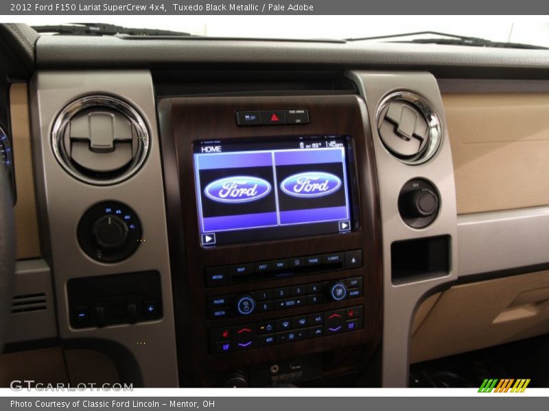 Tuxedo Black Metallic / Pale Adobe 2012 Ford F150 Lariat SuperCrew 4x4