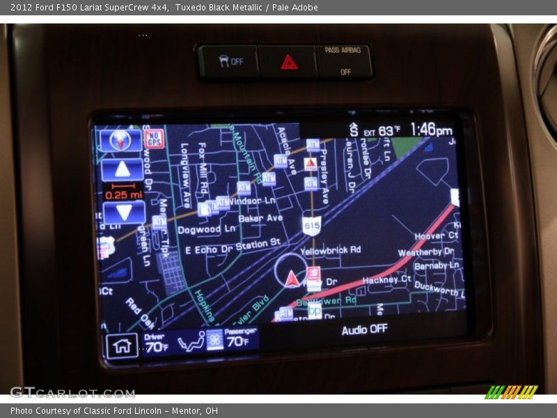 Tuxedo Black Metallic / Pale Adobe 2012 Ford F150 Lariat SuperCrew 4x4
