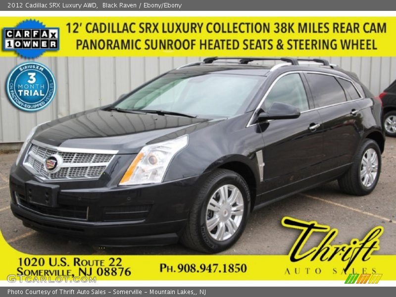 Black Raven / Ebony/Ebony 2012 Cadillac SRX Luxury AWD