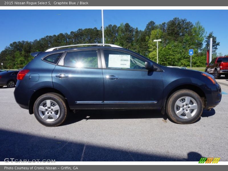 Graphite Blue / Black 2015 Nissan Rogue Select S