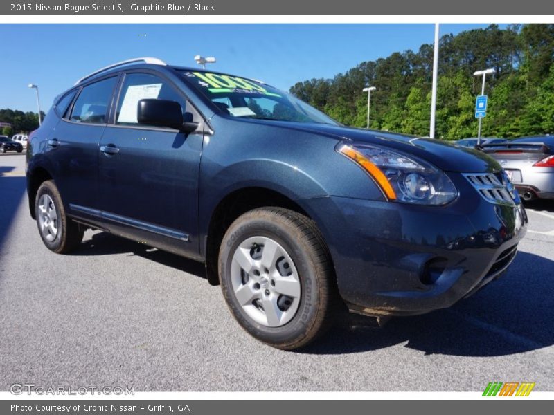 Graphite Blue / Black 2015 Nissan Rogue Select S