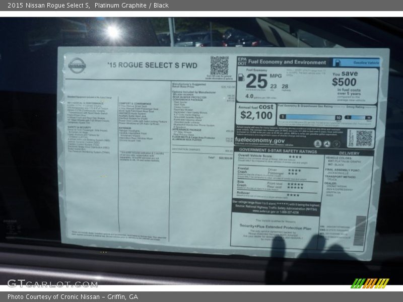 Platinum Graphite / Black 2015 Nissan Rogue Select S